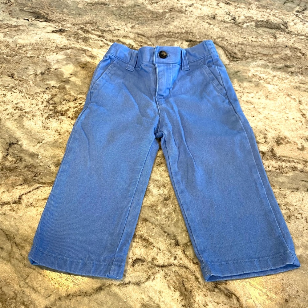 Janie and Jack blue slacks sz 12-18months EUC